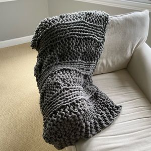 Pottery Barn chunky knit throw